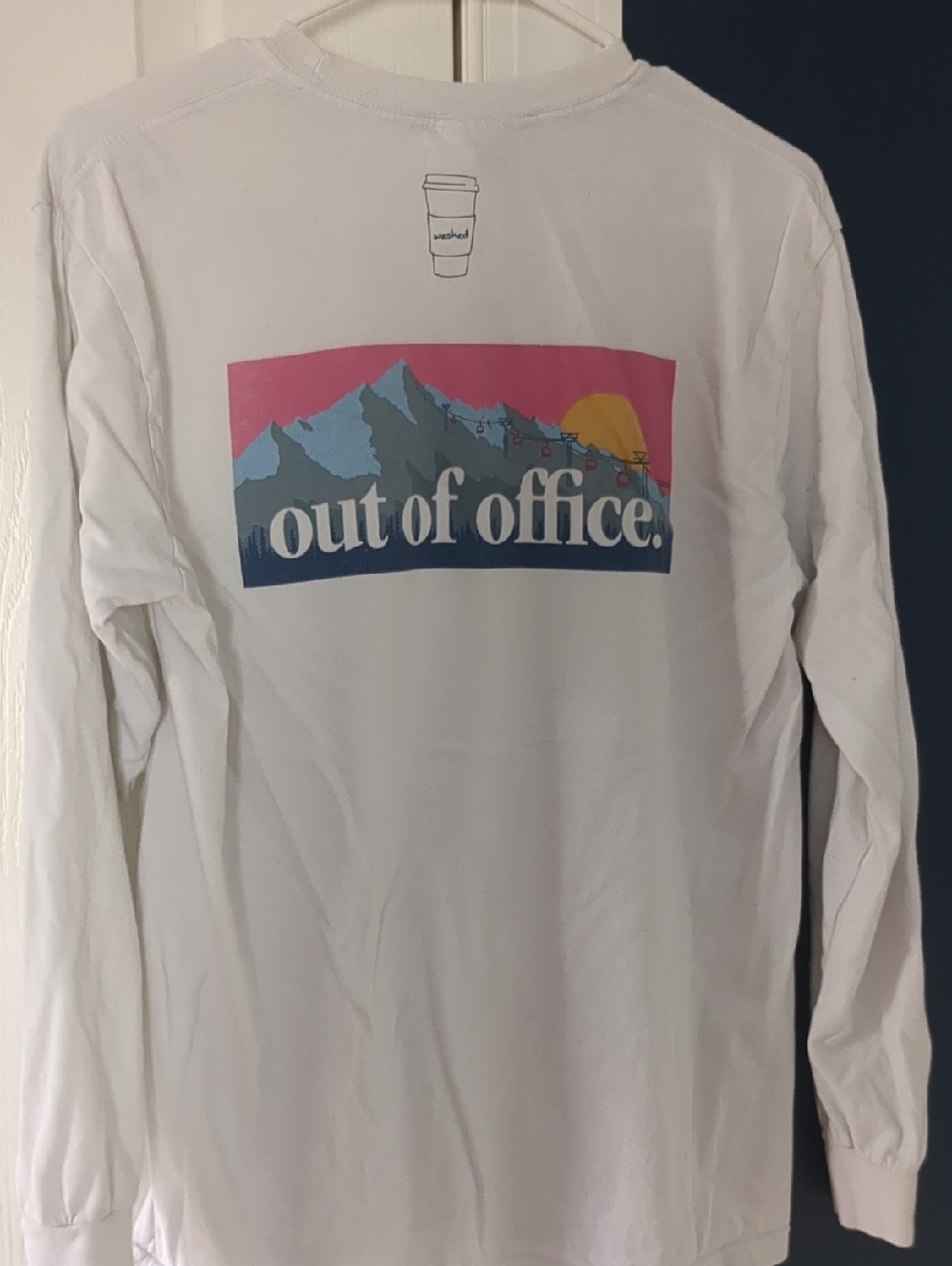 Comfort Colors White Graphic Long Sleeve Tee